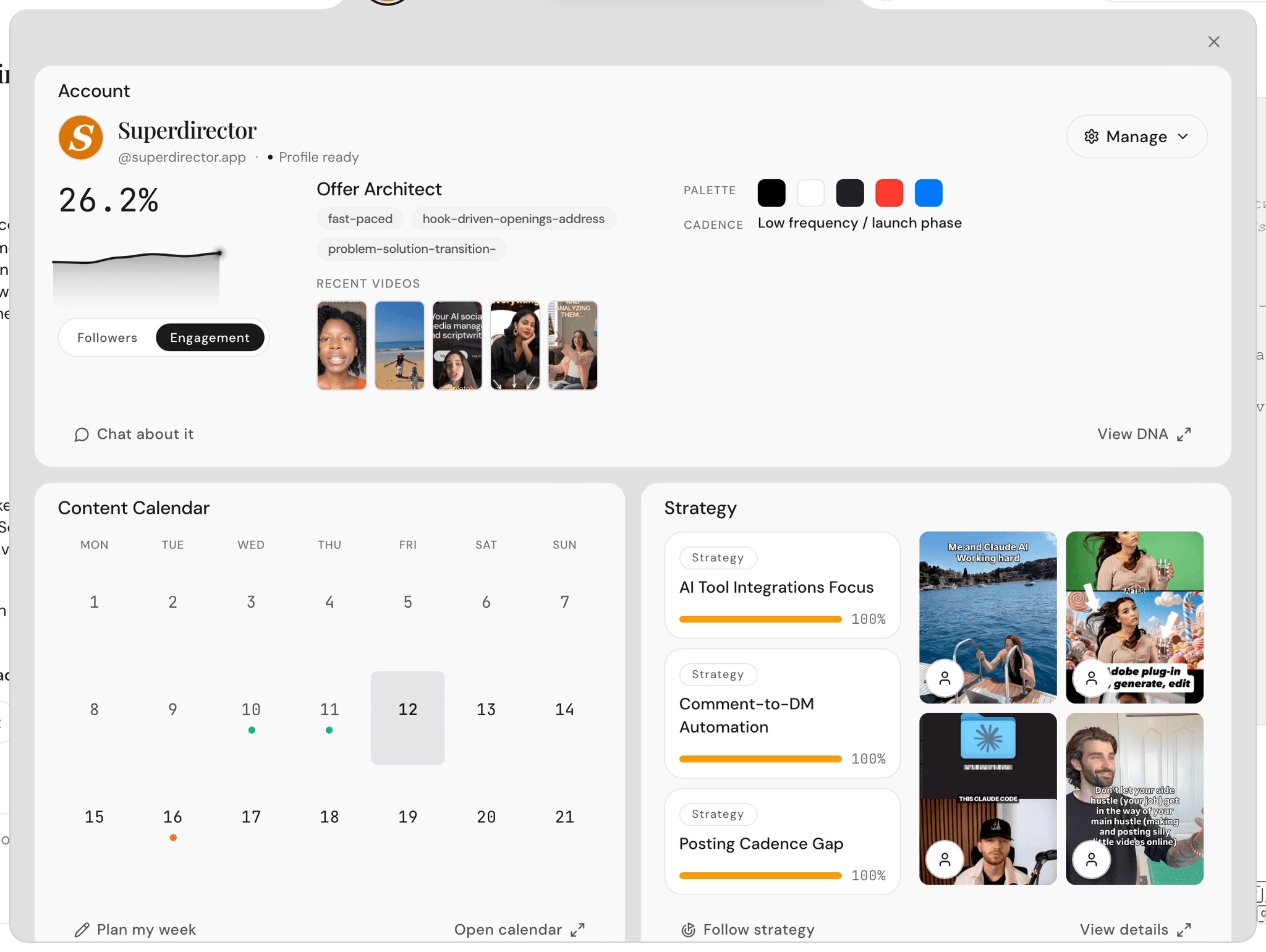 The Daily insights view showing an insight summary with priority and recommended next actions