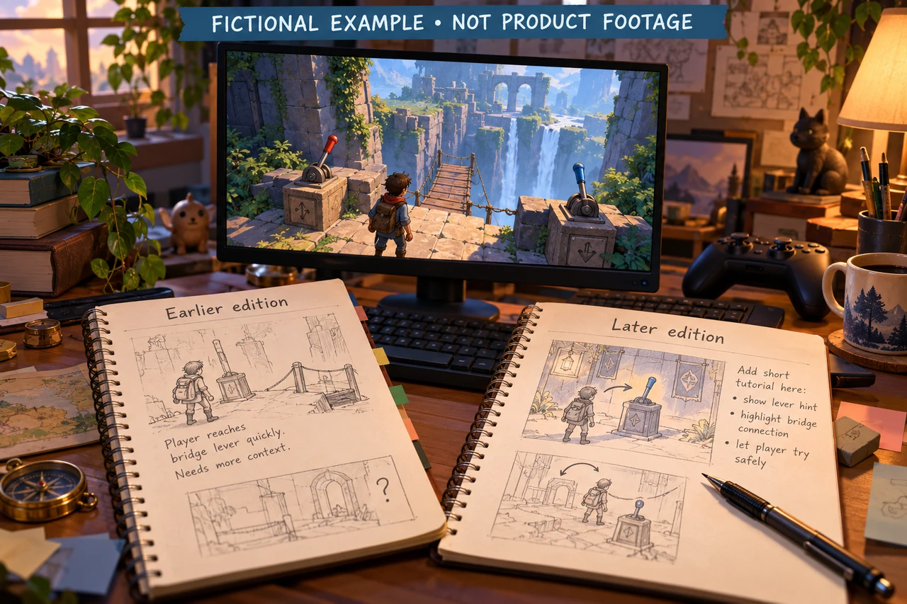 Illustration of a fictional workback comparison asks what an extra development window would change in the demo. It does not predict traffic or select an eligible edition.