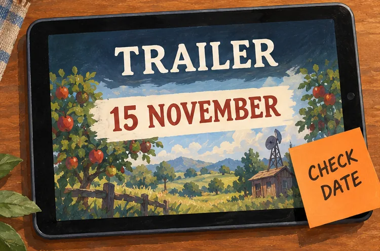 An illustrated TRAILER end card still says 15 NOVEMBER and carries an orange CHECK DATE note.